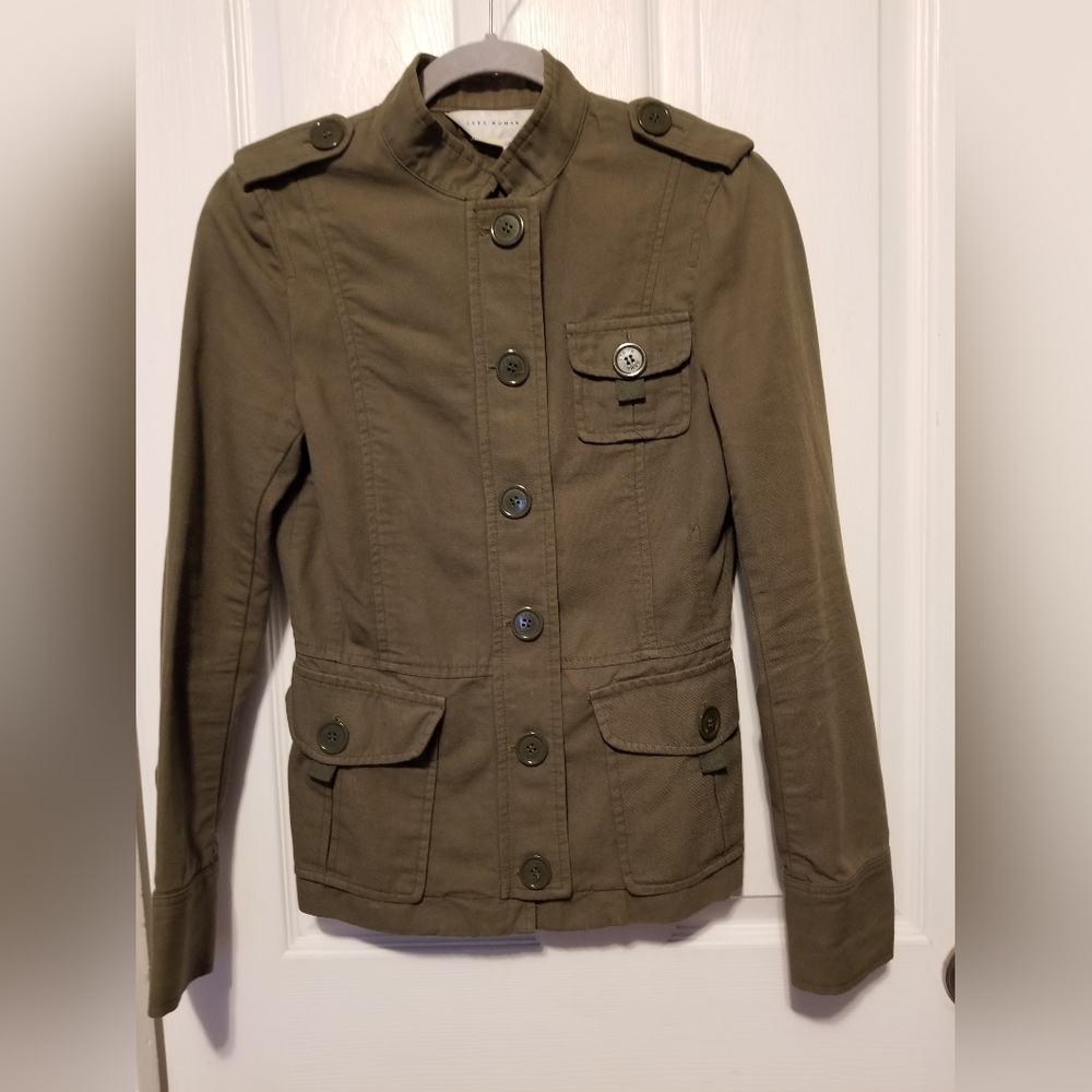 Zara Women Jacket Olive Green Military Size S